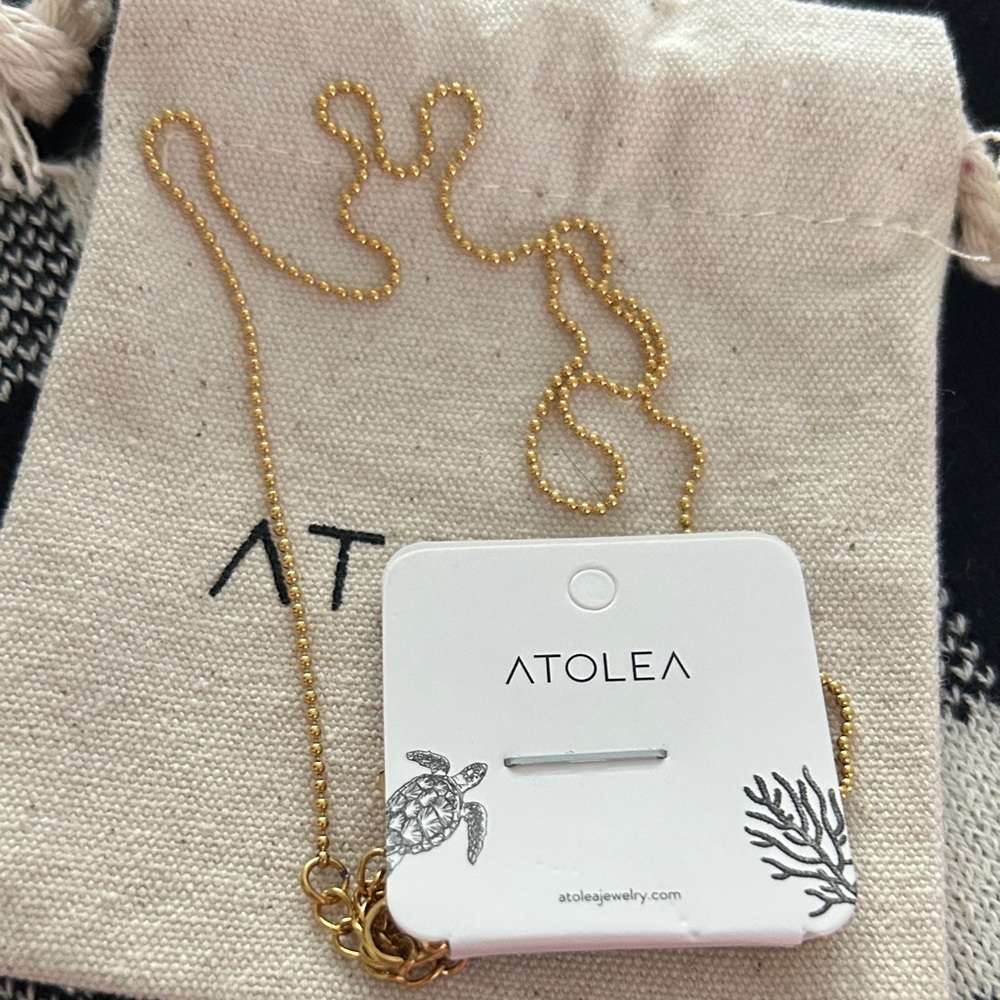 Atolea‎ beachwear Gold ball chain Necklace
